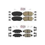 AmeriBRAKES Front Rear Ceramic Disc Brake Pads Kit For 2019-2022 Mazda CX-5 Turbocharged KNF-101046