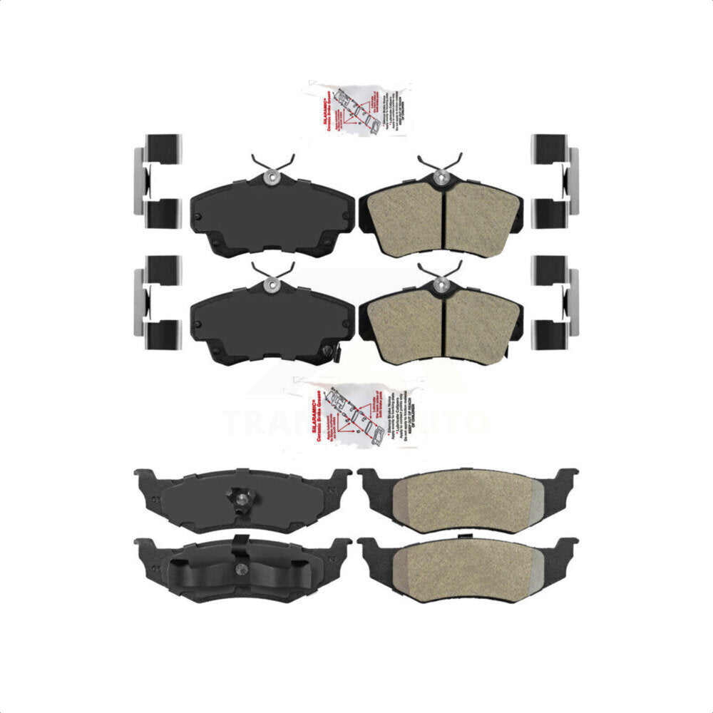 AmeriBRAKES Front Rear Semi-Metallic Disc Brake Pads Kit For Chrysler PT Cruiser Dodge Neon KNF-101048