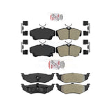 AmeriBRAKES Front Rear Semi-Metallic Disc Brake Pads Kit For Chrysler PT Cruiser Dodge Neon KNF-101048