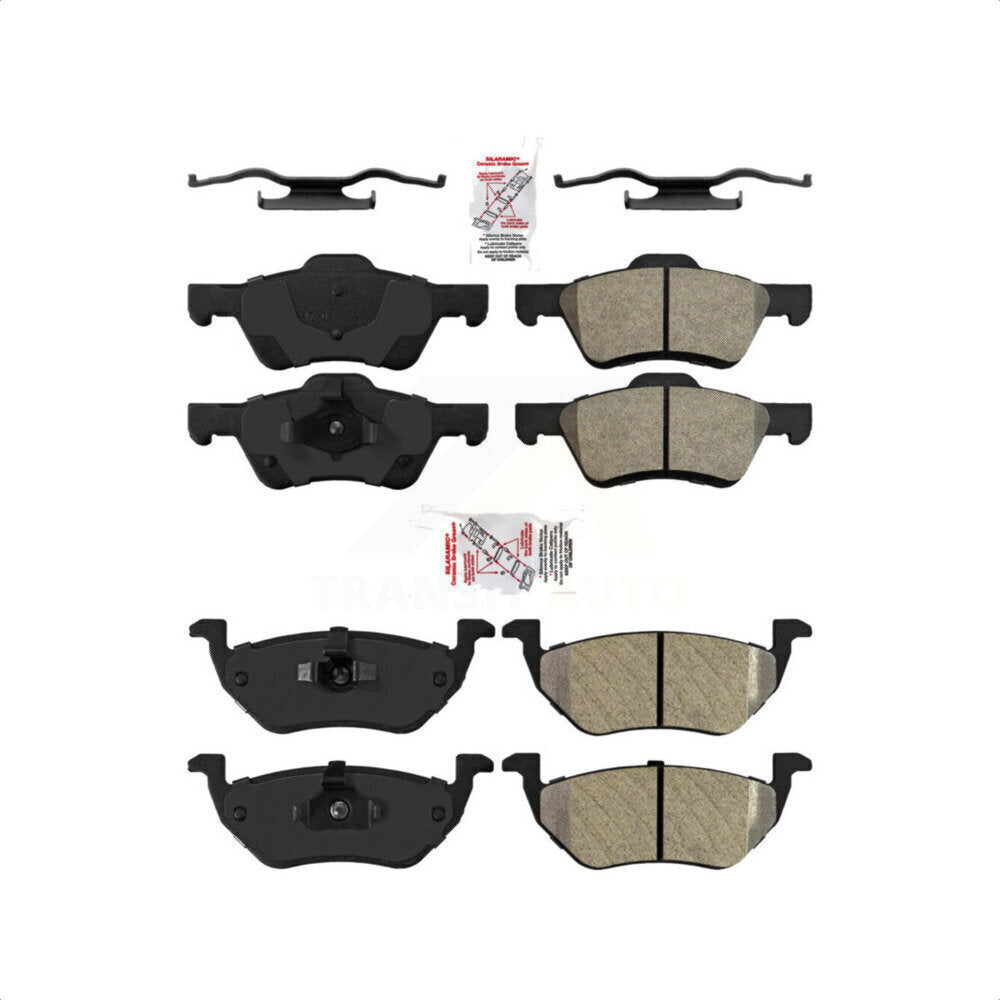 AmeriBRAKES Front Rear Semi-Metallic Disc Brake Pads Kit For Ford Escape Mercury Mariner Mazda Tribute KNF-101056