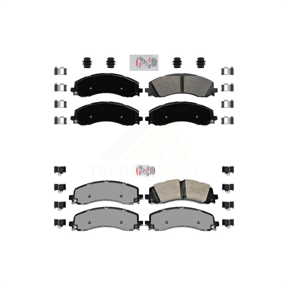AmeriBRAKES Front Rear Semi-Metallic Disc Brake Pads Kit For 2019-2022 Ram 2500 3500 KNF-101078