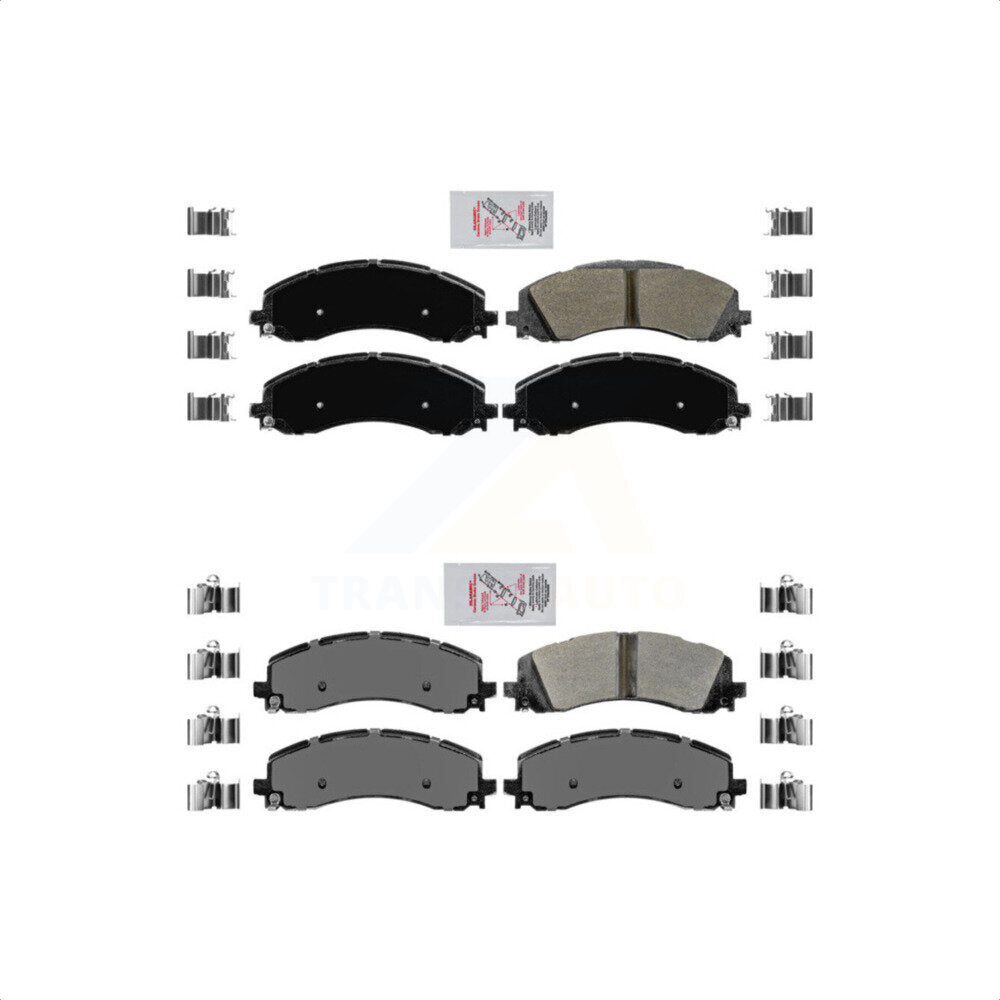 AmeriBRAKES Front Rear Semi-Metallic Disc Brake Pads Kit For 2019-2022 Ram 2500 3500 KNF-101081