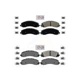 AmeriBRAKES Front Rear Semi-Metallic Disc Brake Pads Kit For 2019-2022 Ram 2500 3500 KNF-101081