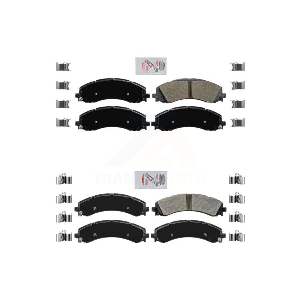 AmeriBRAKES Front Rear Semi-Metallic Disc Brake Pads Kit For 2019-2022 Ram 3500 With Dual Wheels KNF-101083