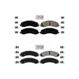 AmeriBRAKES Front Rear Semi-Metallic Disc Brake Pads Kit For 2019-2022 Ram 3500 With Dual Wheels KNF-101083