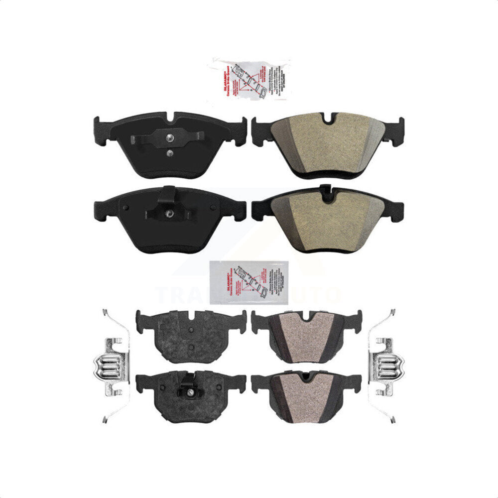 AmeriBRAKES Front Rear Semi-Metallic Disc Brake Pads Kit For BMW 530i 528i 525i 530xi 535xi xDrive 535i 528xi 525xi KNF-101105