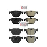 AmeriBRAKES Front Rear Semi-Metallic Disc Brake Pads Kit For BMW 335i xDrive X1 335d 335xi 335is KNF-101108