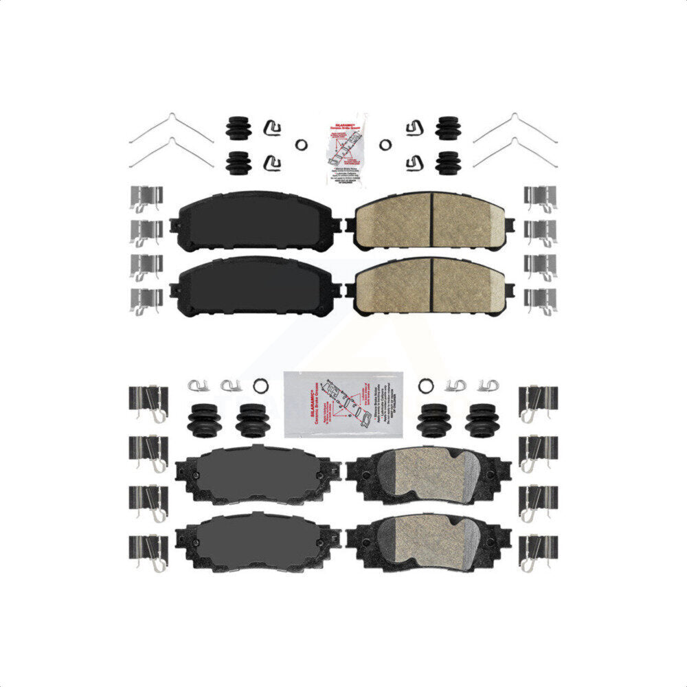 AmeriBRAKES Front Rear Ceramic Disc Brake Pads Kit For Lexus RX350 RX450h RX350L RX450hL KNF-101122