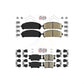 AmeriBRAKES Front Rear Ceramic Disc Brake Pads Kit For 2022 Toyota Camry TRD With Manual Parking KNF-101123