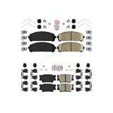 AmeriBRAKES Front Rear Ceramic Disc Brake Pads Kit For 2022 Toyota Camry TRD With Manual Parking KNF-101128