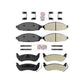 AmeriBRAKES Front Rear Semi-Metallic Disc Brake Pads Kit For Ford Crown Victoria Mercury Grand Marquis Lincoln Town Car Marauder KNF-101133