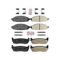AmeriBRAKES Front Rear Semi-Metallic Disc Brake Pads Kit For 2003-2010 Lincoln Town Car Limousine KNF-101134