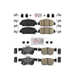 AmeriBRAKES Front Rear Ceramic Disc Brake Pads Kit For Honda Accord KNF-101143