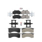 AmeriBRAKES Front Rear Semi-Metallic Disc Brake Pads Kit For 2005-2010 Hino 185 18500lbs GVW KNF-101150