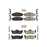 AmeriBRAKES Front Rear Ceramic Disc Brake Pads Kit For Jeep Grand Cherokee Commander KNF-101152