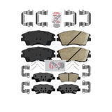 AmeriBRAKES Front Rear Ceramic Disc Brake Pads Kit For Kia Sportage Hyundai Tucson With Electric Parking KNF-101163