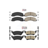 AmeriBRAKES Front Rear Ceramic Disc Brake Pads Kit For 2018-2020 Ford F-150 With Manual Parking KNF-101181
