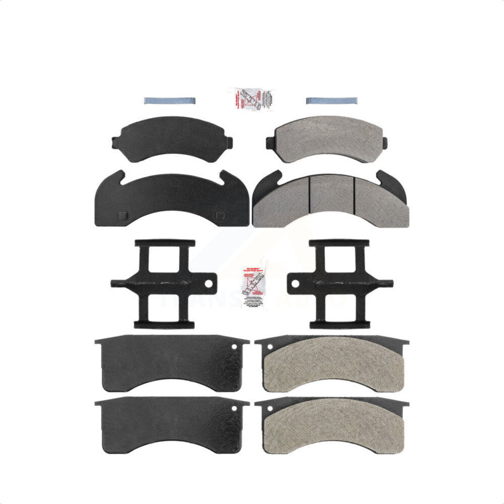 AmeriBRAKES Front Rear Semi-Metallic Disc Brake Pads Kit For GMC T6500 T7500 KNF-101184
