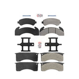 AmeriBRAKES Front Rear Semi-Metallic Disc Brake Pads Kit For GMC T6500 T7500 KNF-101184