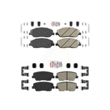 AmeriBRAKES Front Rear Ceramic Disc Brake Pads Kit For Kia Sedona Hyundai Santa Fe Entourage Genesis Borrego XL KNF-101192