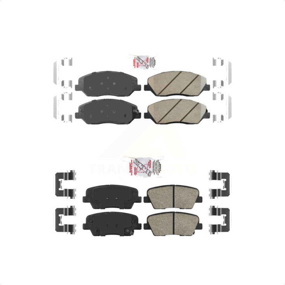 AmeriBRAKES Front Rear Ceramic Disc Brake Pads Kit For Kia Sedona Hyundai Santa Fe Entourage Genesis Borrego XL KNF-101195