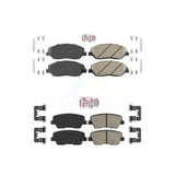 AmeriBRAKES Front Rear Ceramic Disc Brake Pads Kit For Kia Sedona Hyundai Santa Fe Entourage Genesis Borrego XL KNF-101195