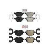 AmeriBRAKES Front Rear Semi-Metallic Disc Brake Pads Kit For 2017 BMW X4 M40i KNF-101199