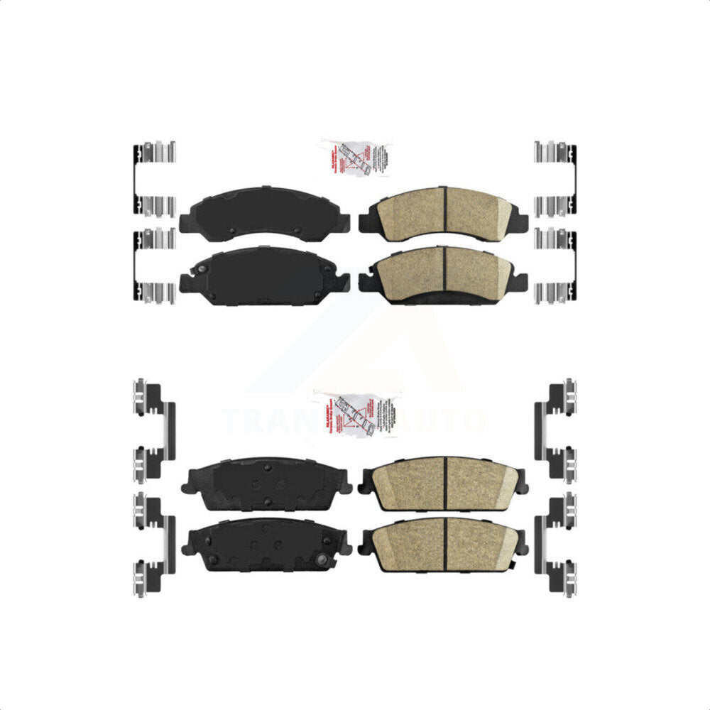 AmeriBRAKES Front Rear Ceramic Disc Brake Pads Kit For Chevrolet Silverado 1500 GMC Sierra Tahoe Suburban Yukon Cadillac XL Avalanche Escalade ESV EXT KNF-101252