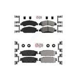 AmeriBRAKES Front Rear Semi-Metallic Disc Brake Pads Kit For Chevrolet Silverado 1500 GMC Sierra Tahoe Suburban Yukon Cadillac XL Avalanche Escalade ESV EXT KNF-101253