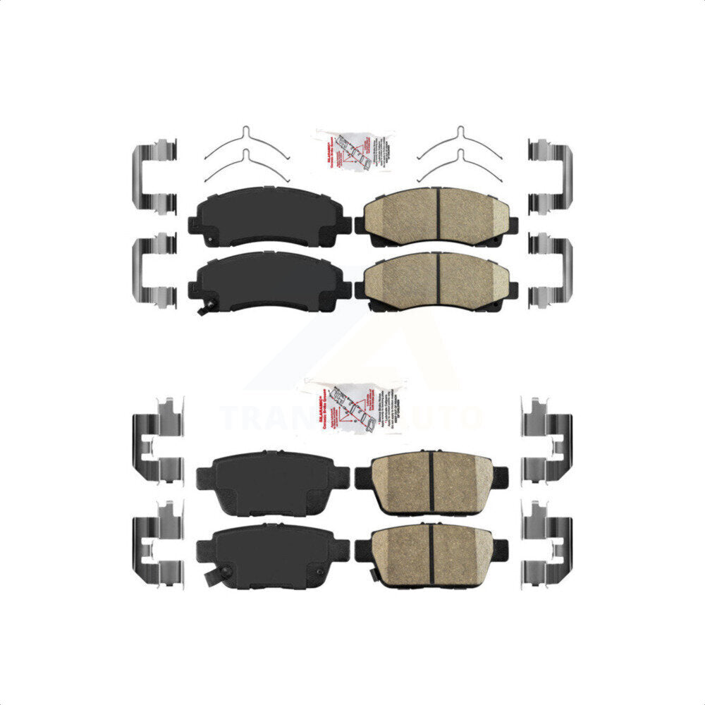 AmeriBRAKES Front Rear Ceramic Disc Brake Pads Kit For Honda Ridgeline Acura TL KNF-101281