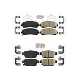 AmeriBRAKES Front Rear Ceramic Disc Brake Pads Kit For Honda Ridgeline Acura TL KNF-101281