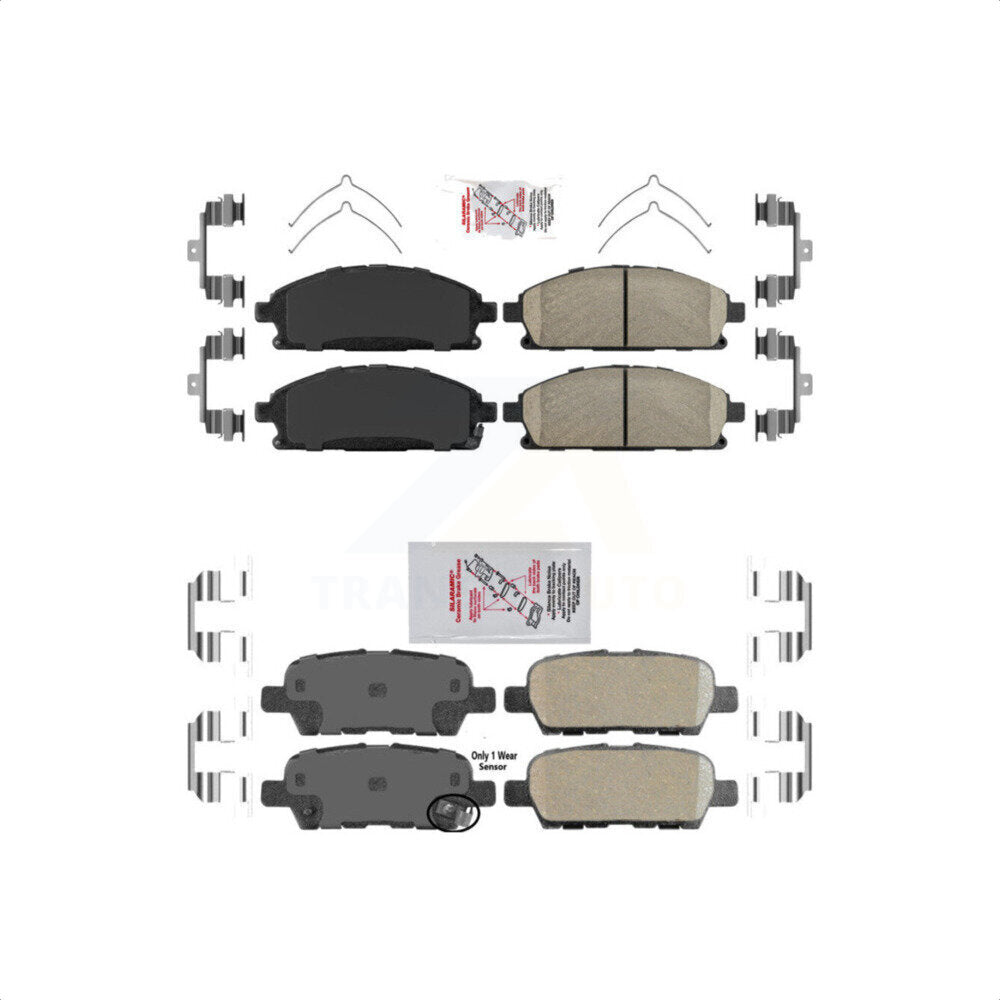 AmeriBRAKES Front Rear Ceramic Disc Brake Pads Kit For Nissan Quest X-Trail KNF-101303
