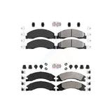 AmeriBRAKES Front Rear Semi-Metallic Disc Brake Pads Kit For Ford E-350 Super Duty E-250 E-150 E-450 Econoline KNF-101306