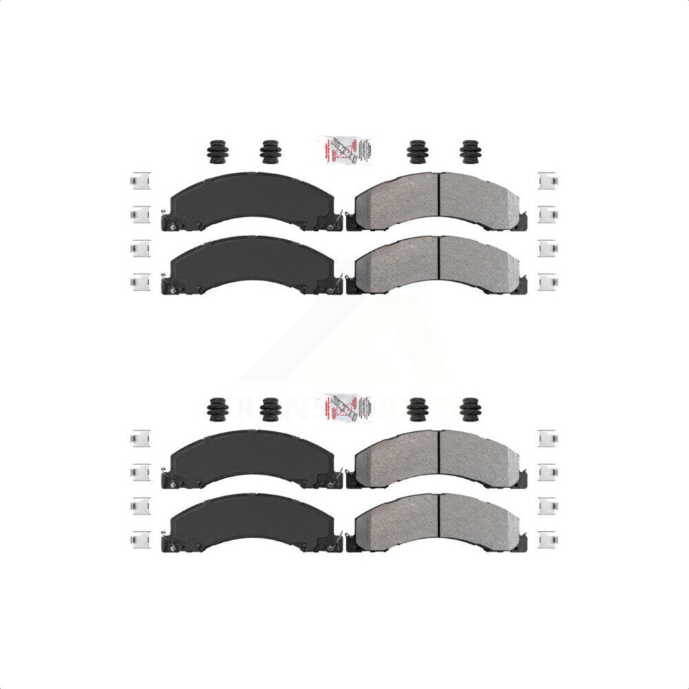 AmeriBRAKES Front Rear Semi-Metallic Disc Brake Pads Kit For Ram 5500 Dodge Sterling Truck 4500 Bullet 45 55 KNF-101321