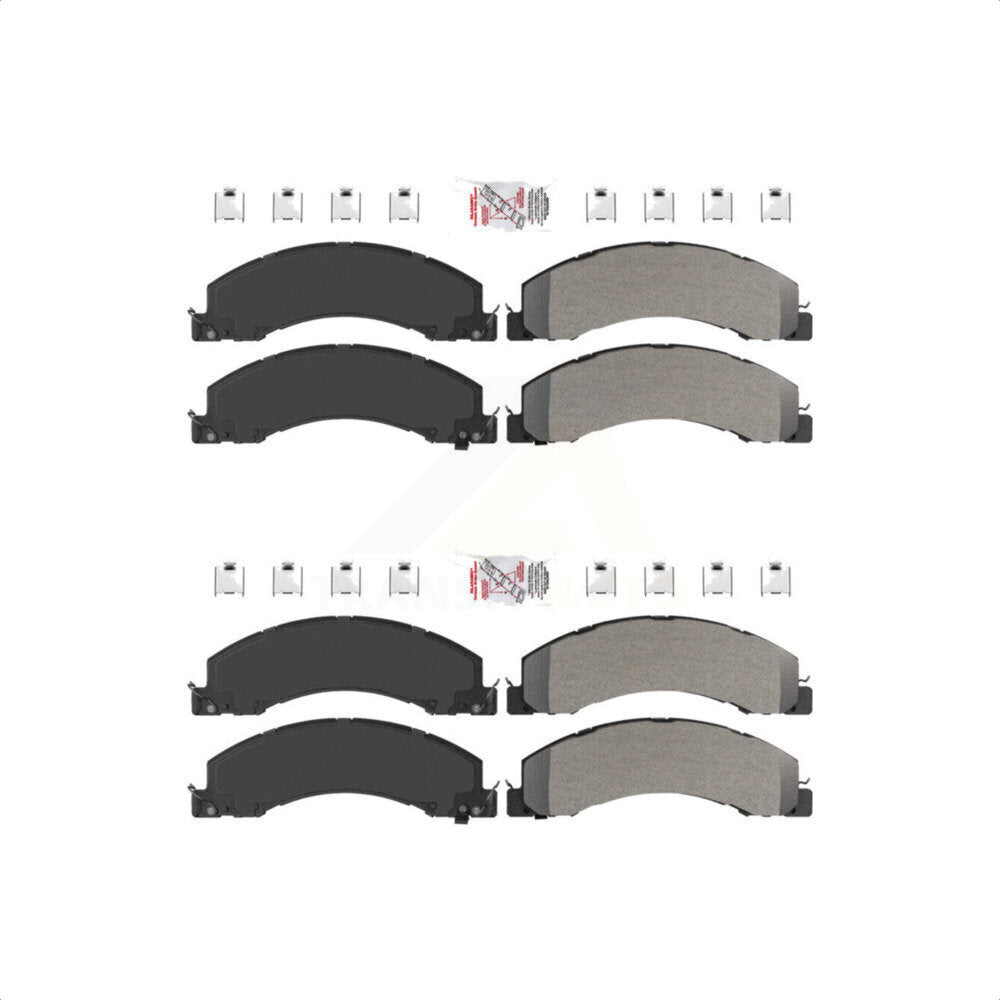 AmeriBRAKES Front Rear Semi-Metallic Disc Brake Pads Kit For Ram 5500 Dodge Sterling Truck 4500 Bullet 45 55 KNF-101324