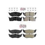 AmeriBRAKES Front Rear Semi-Metallic Disc Brake Pads Kit For Neon Dodge Plymouth Chrysler KNF-101326