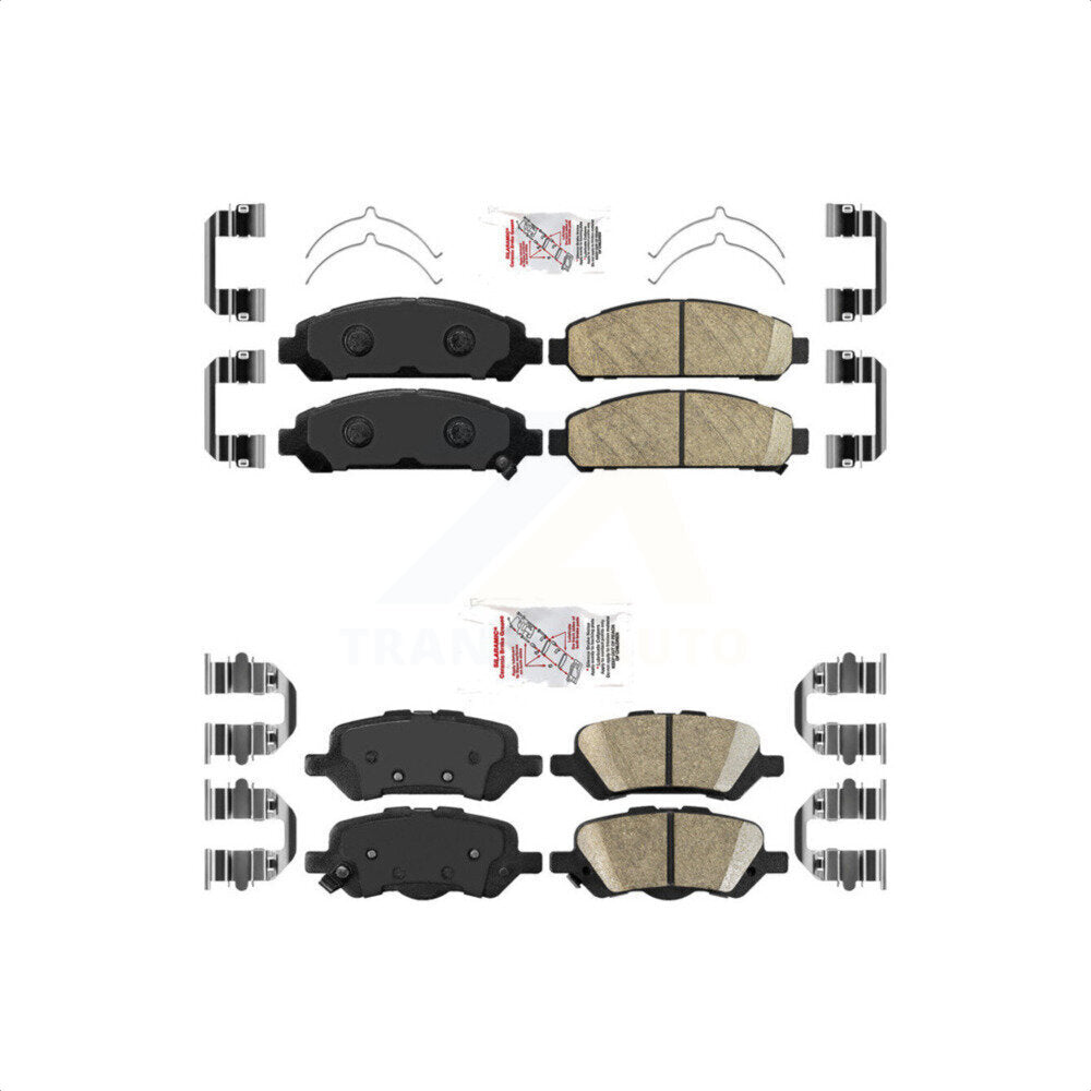 AmeriBRAKES Front Rear Ceramic Disc Brake Pads Kit For 2009-2016 Toyota Venza KNF-101329