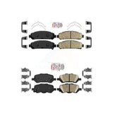 AmeriBRAKES Front Rear Ceramic Disc Brake Pads Kit For 2009-2016 Toyota Venza KNF-101329