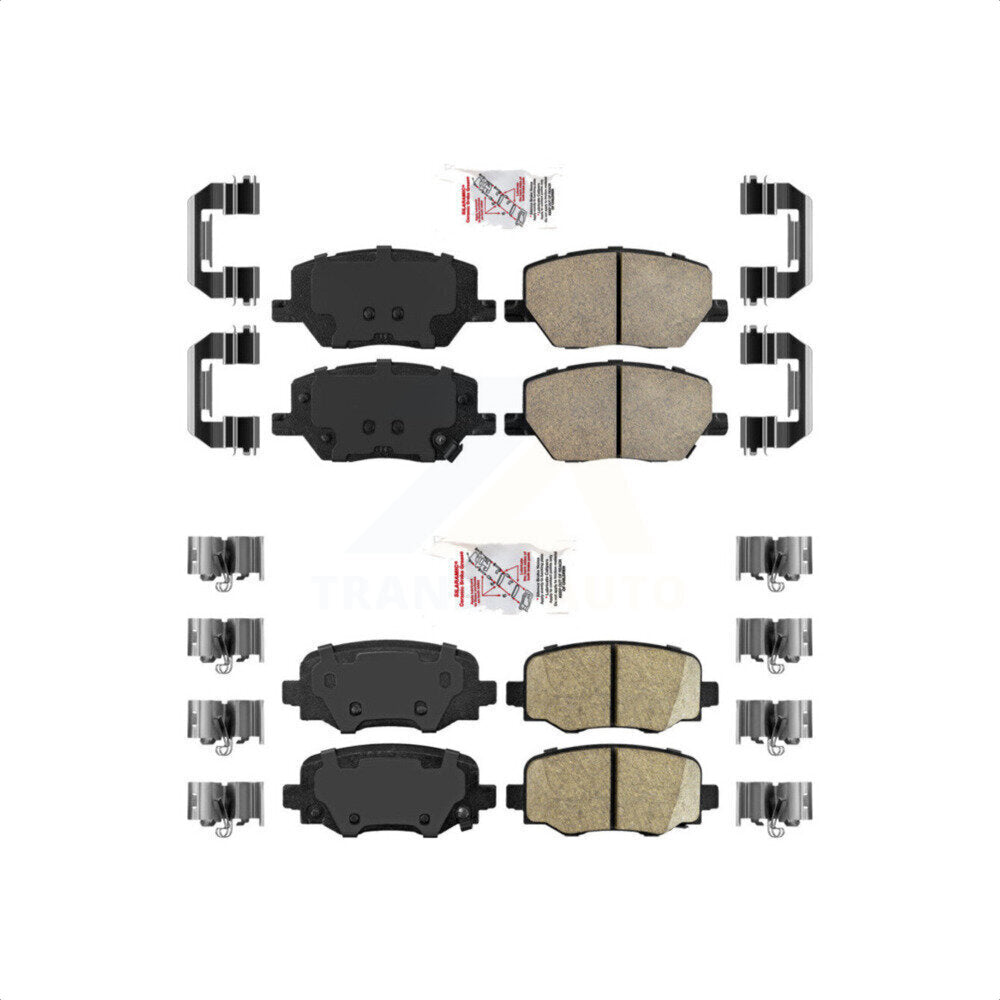 AmeriBRAKES Front Rear Ceramic Disc Brake Pads Kit For Jeep Renegade Fiat 500X KNF-101334