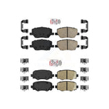 AmeriBRAKES Front Rear Ceramic Disc Brake Pads Kit For Jeep Renegade Fiat 500X KNF-101334