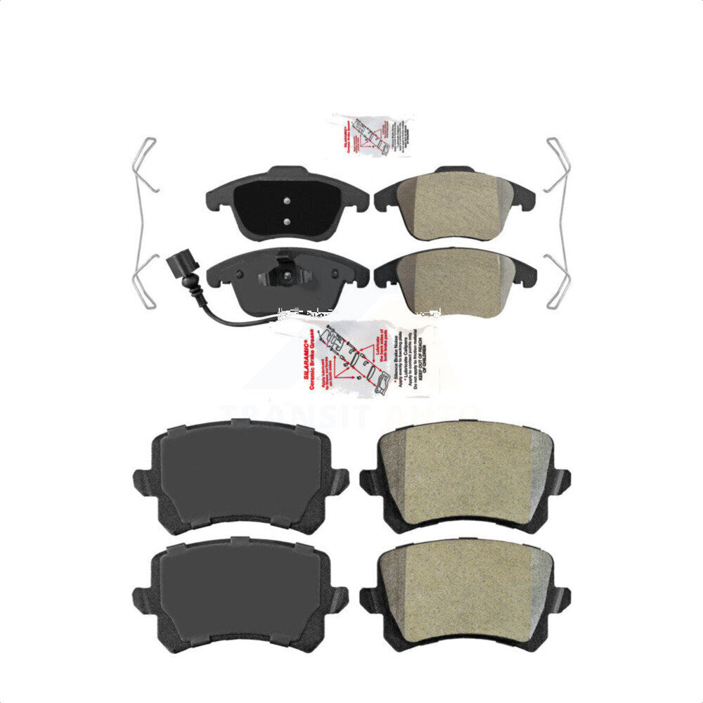 AmeriBRAKES Front Rear Semi-Metallic Disc Brake Pads Kit For Volkswagen Tiguan Audi Q3 Quattro KNF-101337