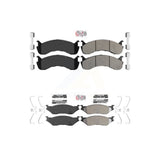 AmeriBRAKES Front Rear Semi-Metallic Disc Brake Pads Kit For Ford F-59 Commercial Stripped Chassis F-53 Motorhome 24000lbs To 26000lbs GVW KNF-101348