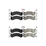 AmeriBRAKES Front Rear Semi-Metallic Disc Brake Pads Kit For 2011-2022 Ford F-59 Commercial Stripped Chassis 24000lbs To 26000lbs GVW KNF-101352