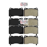 AmeriBRAKES Front Rear Semi-Metallic Disc Brake Pads Kit For 2005-2006 Ford GT KNF-101354