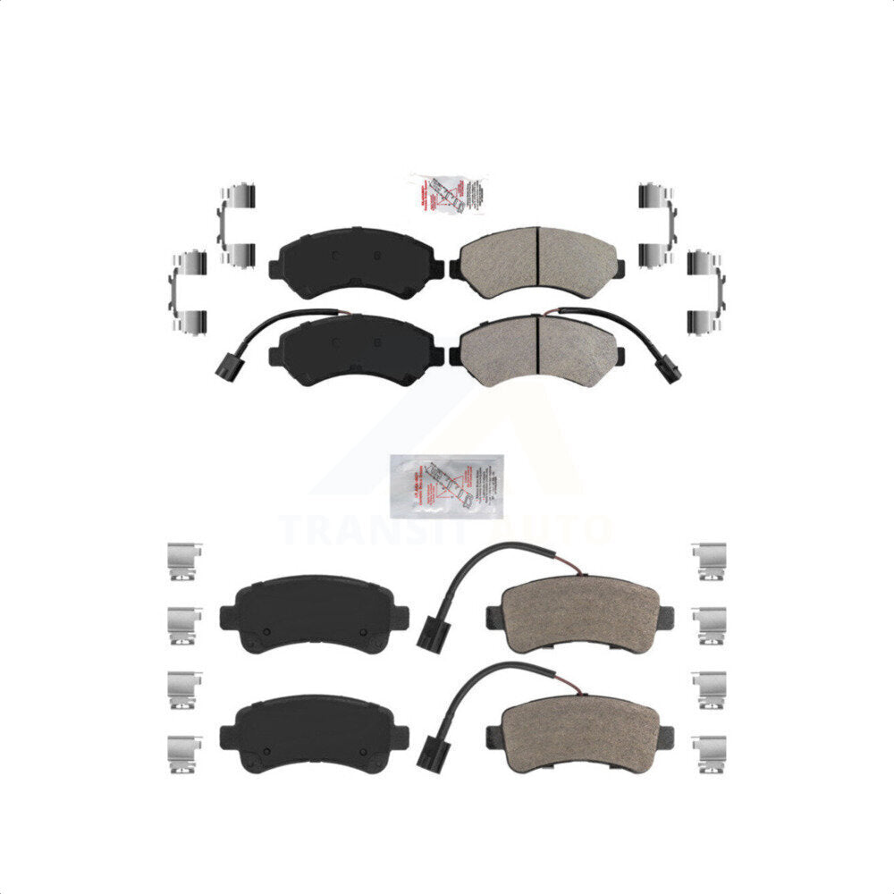 AmeriBRAKES Front Rear Semi-Metallic Disc Brake Pads Kit For Ram ProMaster 1500 2500 3500 KNF-101387