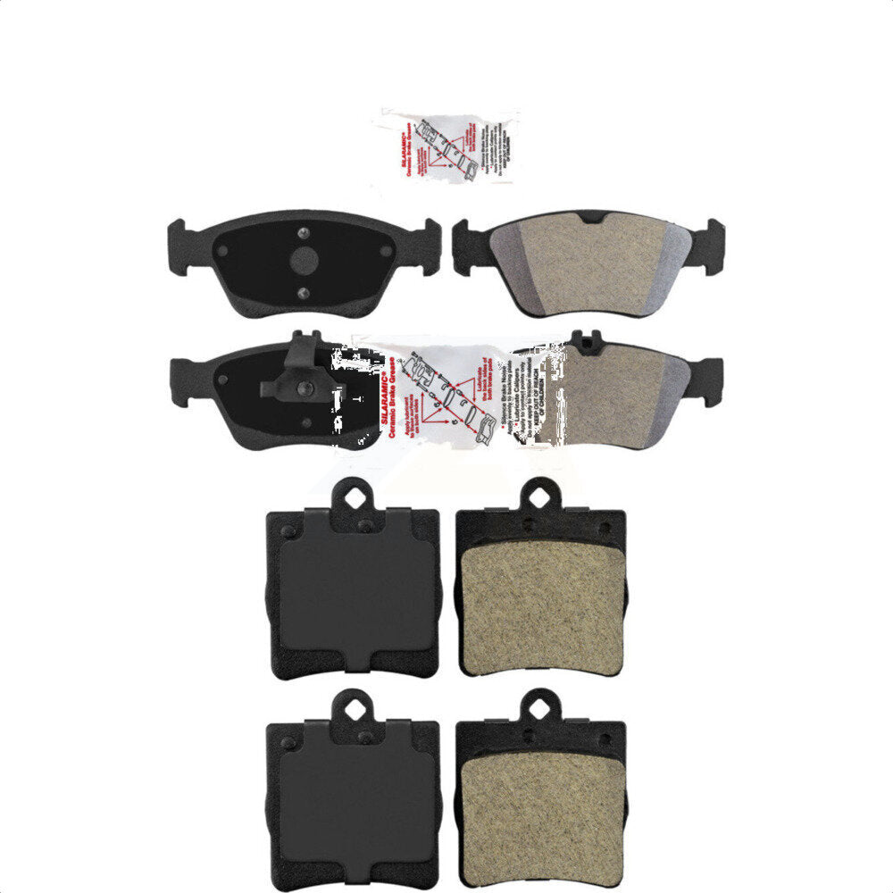 AmeriBRAKES Front Rear Semi-Metallic Disc Brake Pads Kit For Mercedes-Benz SLK230 C230 SLK320 KNF-101400