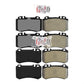 AmeriBRAKES Front Rear Semi-Metallic Disc Brake Pads Kit For Mercedes-Benz E55 AMG SLK55 S600 CL55 CLK55 CL600 KNF-101406