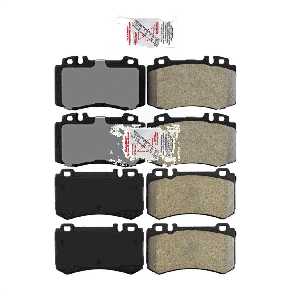 AmeriBRAKES Front Rear Semi-Metallic Disc Brake Pads Kit For Mercedes-Benz E55 AMG SLK55 S600 CL55 CLK55 CL600 KNF-101406