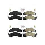 AmeriBRAKES Front Rear Semi-Metallic Disc Brake Pads Kit For Ford E-450 Econoline Super Duty F-Super F-53 Motorhome Chassis F-59 Commercial Stripped KNF-101426