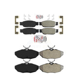 AmeriBRAKES Front Rear Semi-Metallic Disc Brake Pads Kit For Lincoln LS Ford Thunderbird Jaguar S-Type KNF-101435